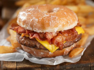 diet and fatherhood donut cheese burger