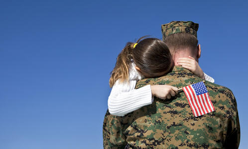 militarydad and daughter reunited
