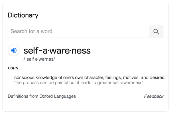 dictionary-self-awareness